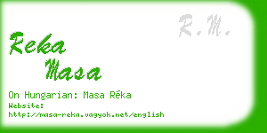 reka masa business card